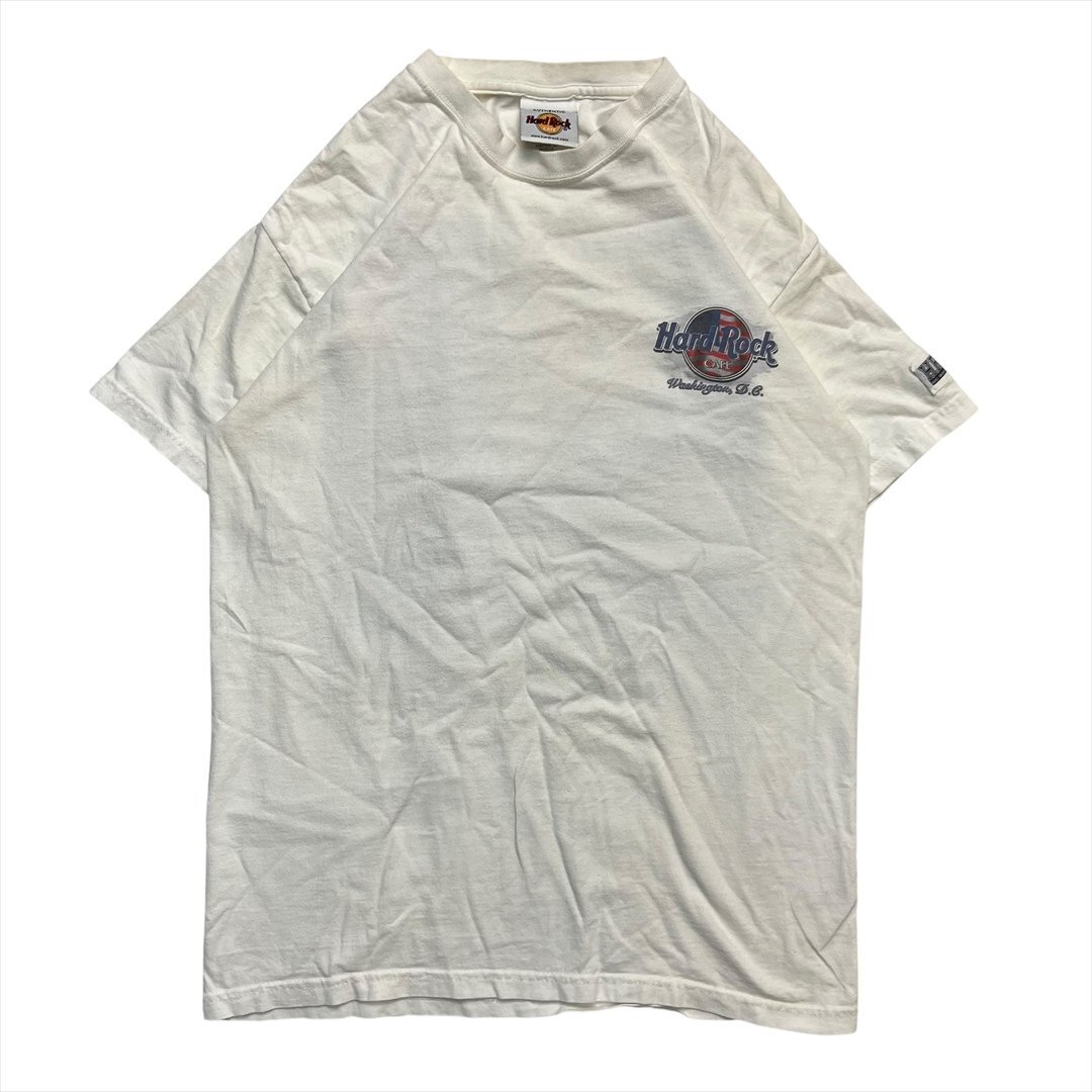 Vintage 90s Hard Rock CAFE ハードロックカフェ ワシントン D.C. Tシャツ 半袖 メンズ S ホワイト 古着 ビンテージ ヴィンテージ拍卖