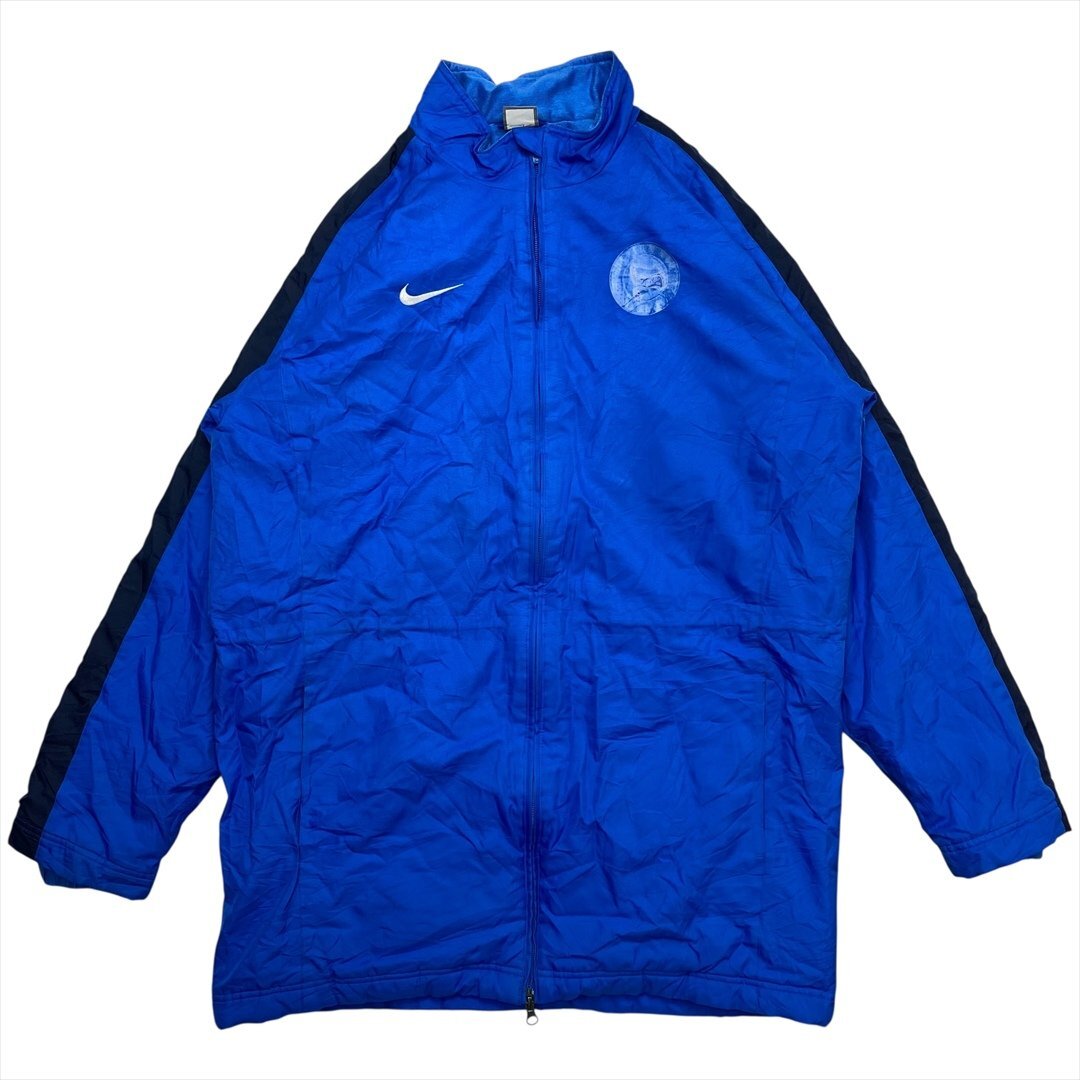 Vintage NIKE ナイキ ベンチ コート メンズ M ブルー 古着 チーム ジャケット スポーツ ビンテージ ヴィンテージ拍卖