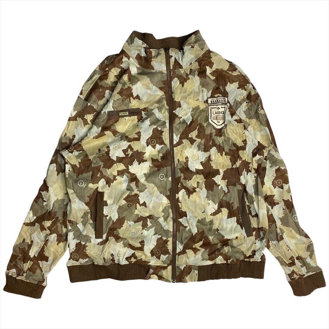 Vintage LRG リーフカモ フルジップ アーミー ジャケット メンズ FREE 迷彩 古着 6XL ジップアップ カモフラ ビンテージ ヴィンテージ拍卖