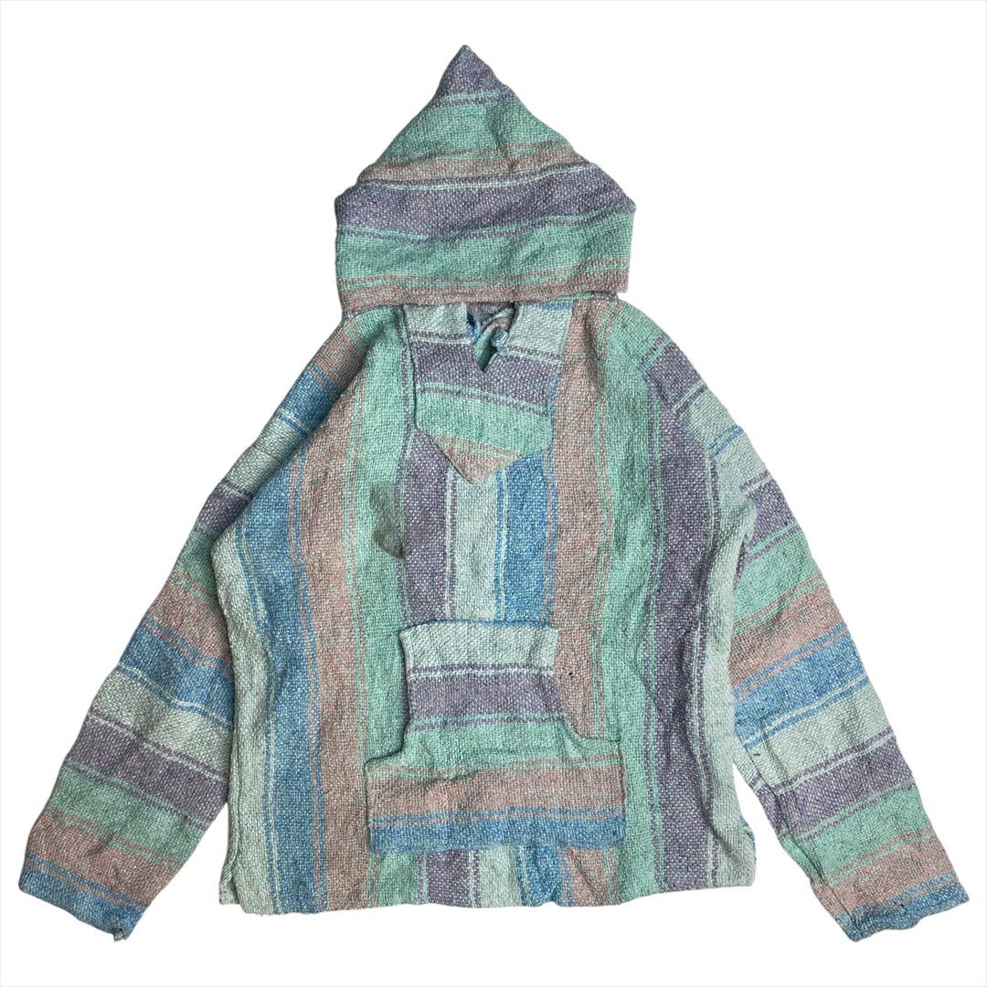 Vintage メキシカン パーカー メンズ FREE 柄 古着 バハ フーディ ヒッピー ビンテージ ヴィンテージ拍卖