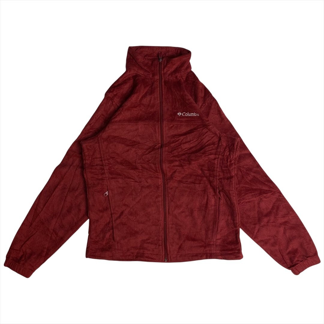 Vintage Columbia コロンビア ジップアップ フリース ジャケット レディース S レッド 古着 アウトドア ビンテージ ヴィンテージ拍卖