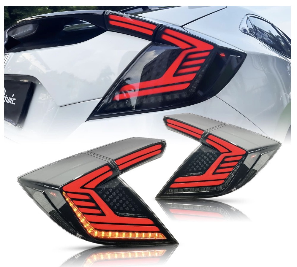 シビックテールランプFK7 FK8 2016-2021 TYPE-Rテールライト 全LED左右2点セット LEDスモークCIVIC FK7 FK8 TYPE-R Taillights拍卖