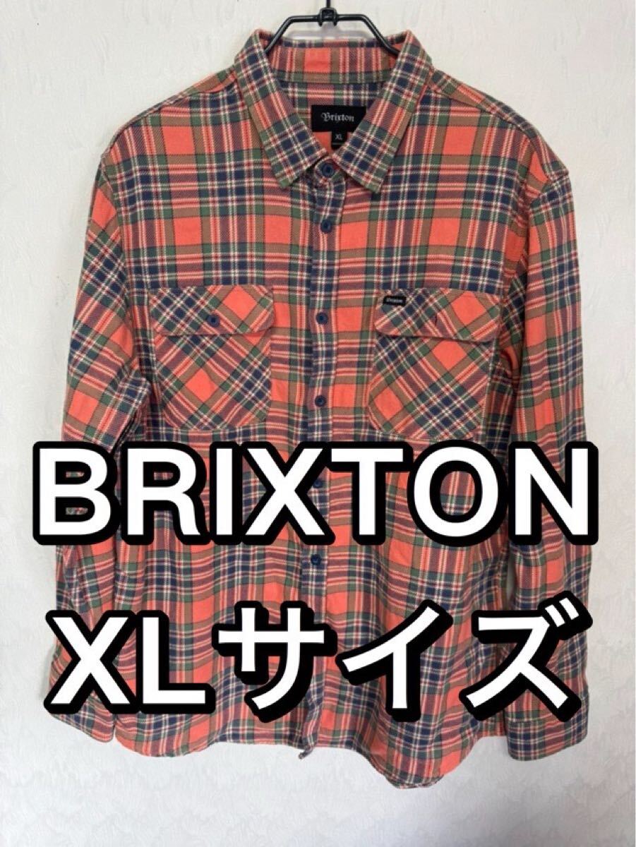 Brixton ブリクストン チェックシャツ ネルシャツ XLサイズ ピンク拍卖