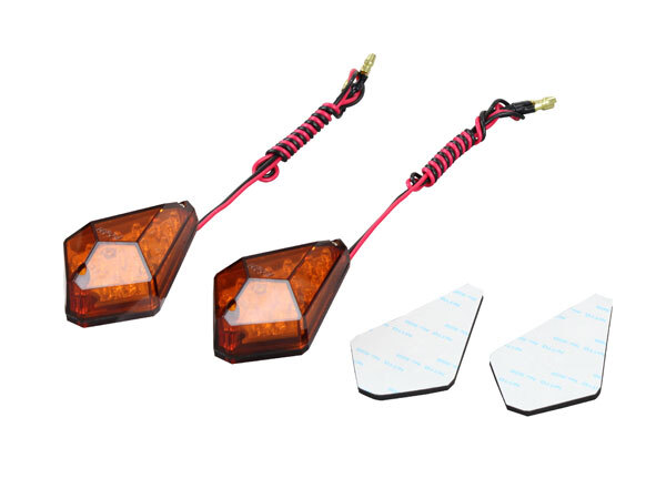 ポッシュフェイス POSH Faith 貼り付けタイプ エアロLEDウインカー ジュエルタイプ(2個入り)シングル仕様 アンバーレンズ 097011拍卖