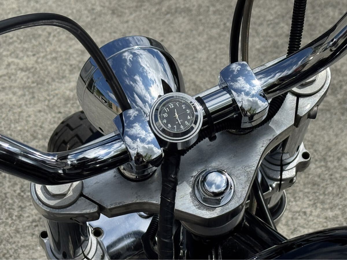 インチハンドル用 飾り時計 スティード ドラッグスター バルカン シャドウ ハーレー【B070802】拍卖