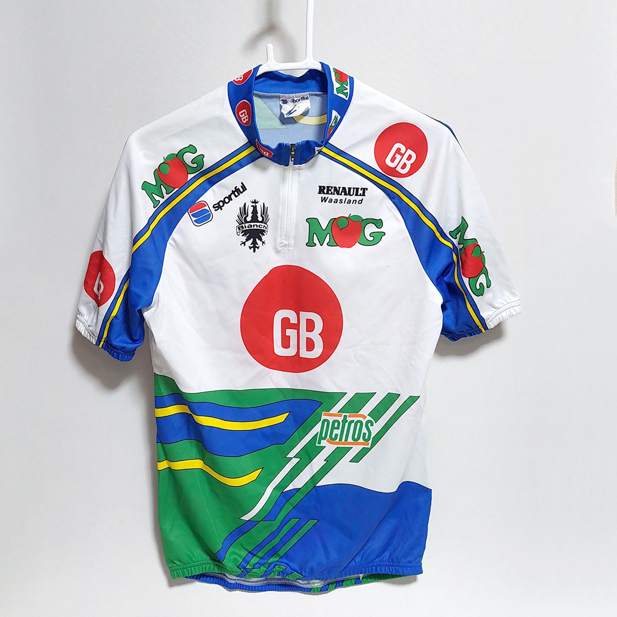 ビアンキ Bianchi MOG GB サイクルジャージ サイズL 半袖 サイクルシャツ ロードレース 中古現状品 ya2741拍卖