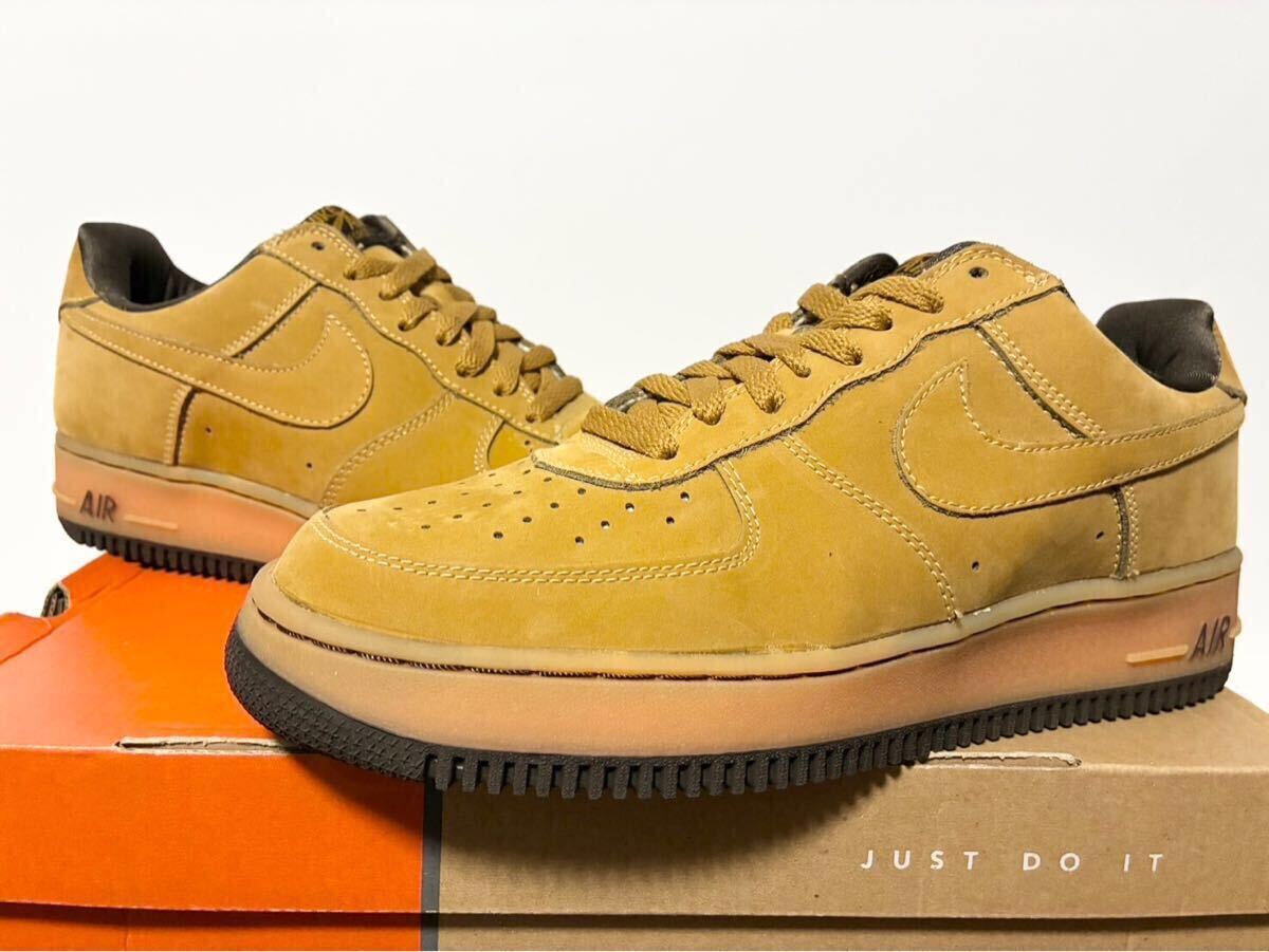 2001 新品箱付 NIKE AIR FORCE 1 B WHEAT DARK MOCHA FLAX ナイキ エア フォース ウィート ダーク モカ フラックス 26.5cm 8.5 624040-771 拍卖