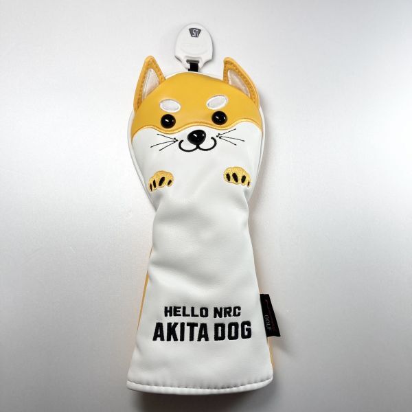 ♪秋田犬♪ ユーティリティ用ゴルフヘッドカバー イエロー拍卖