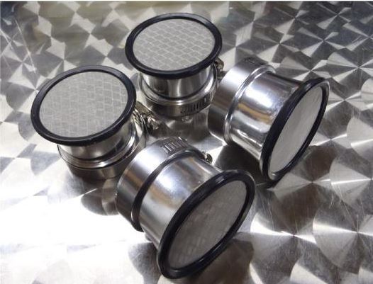 メッシュネット付エアーファンネル 55φ口径用 4個セット ZRX1200 GPZ900R ゼファー1100 XJR1300 GSX1100S刀 ZRX1100 CB1100F 新品 55パイ拍卖