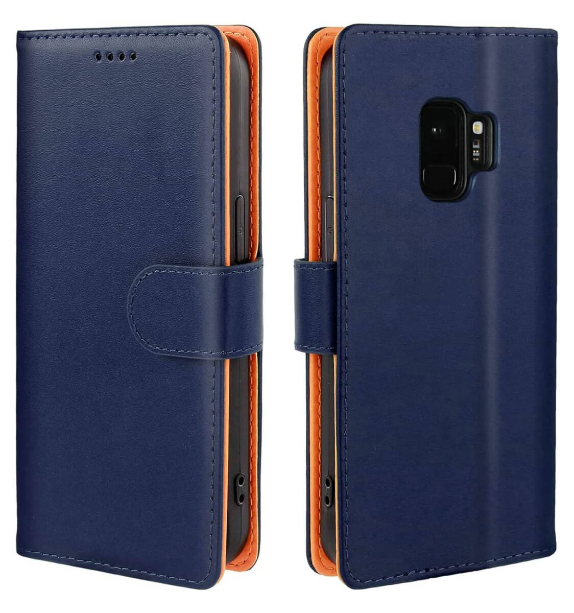 GalaxyS9ケース 手帳型 ギャラクシー マグネット式 カード収納 スタンド機能 手触りが良い フェイクレザー 耐衝撃 ブルー ay316拍卖