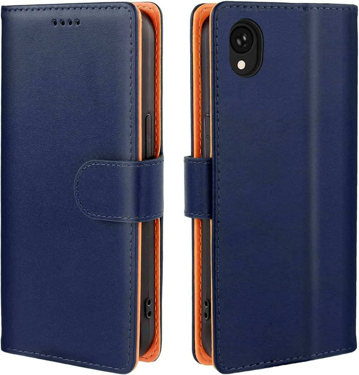 GalaxyA22ケース 手帳型 SC-56B フェイクレザー 耐衝撃 耐摩擦 全面保護 マグネット式 カード収納 スタンド機能 手触りが良い ブルー ay305拍卖