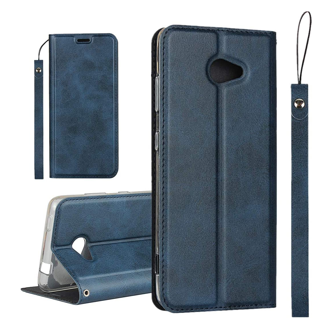 BASIO4 KYV47 ケース かんたんスマホ 手帳型 KYV47, A201KC, A001KC 内蔵マグネット スタンド機能 軽量 レトロネイビー ay320拍卖