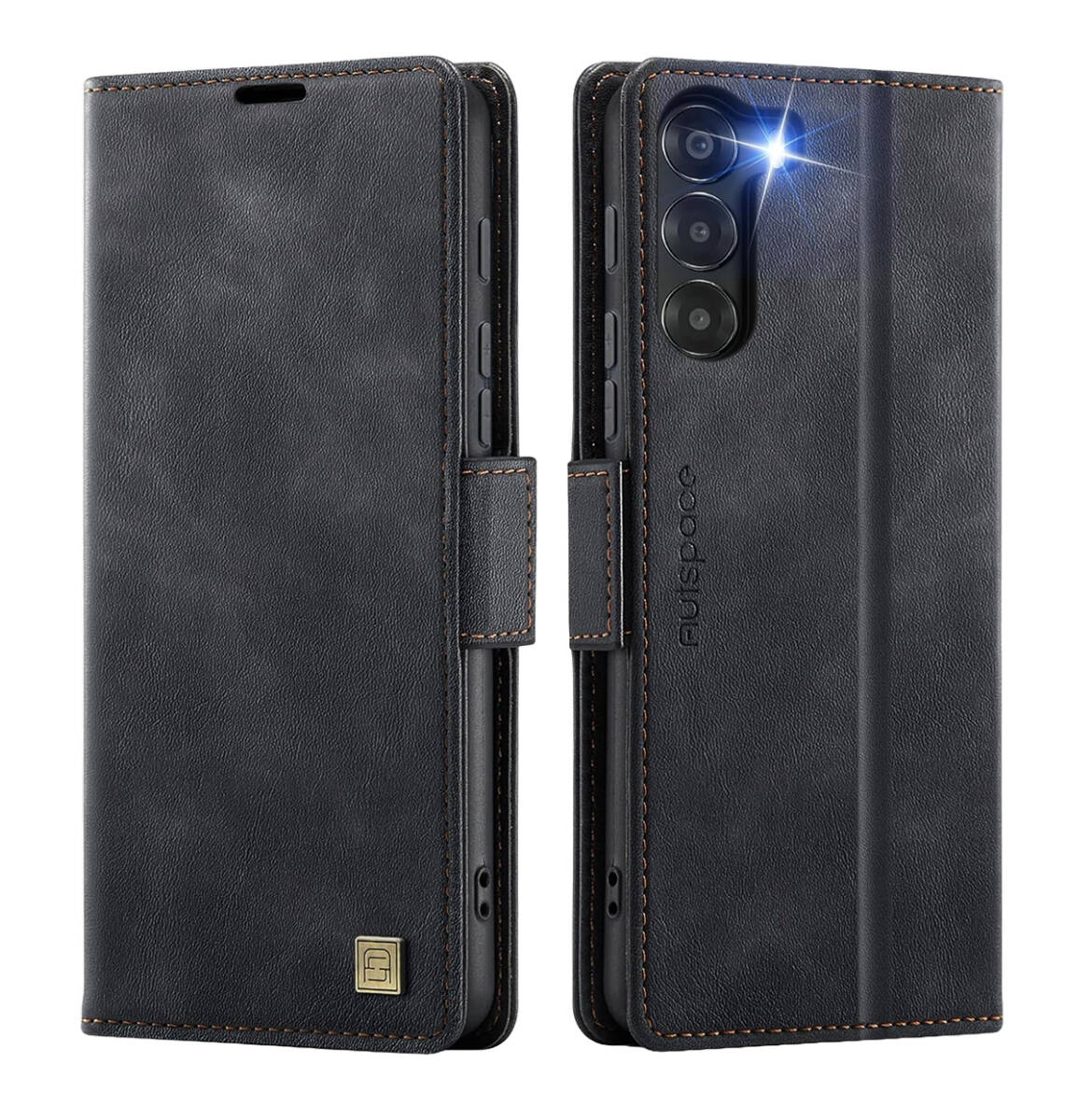 Nubia S 5G A403ZT 手帳型 フェイクレザー サイドマグネット式 カード収納 スタンド機能 耐摩擦 全面保護 ブラック ay184拍卖