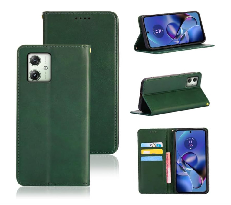 moto g64 5G / g64Y 5G ケース 手帳型 スマホケース PUレザー カード収納 耐衝撃 マグネット スタンド機能付き 濃い緑 ay221拍卖