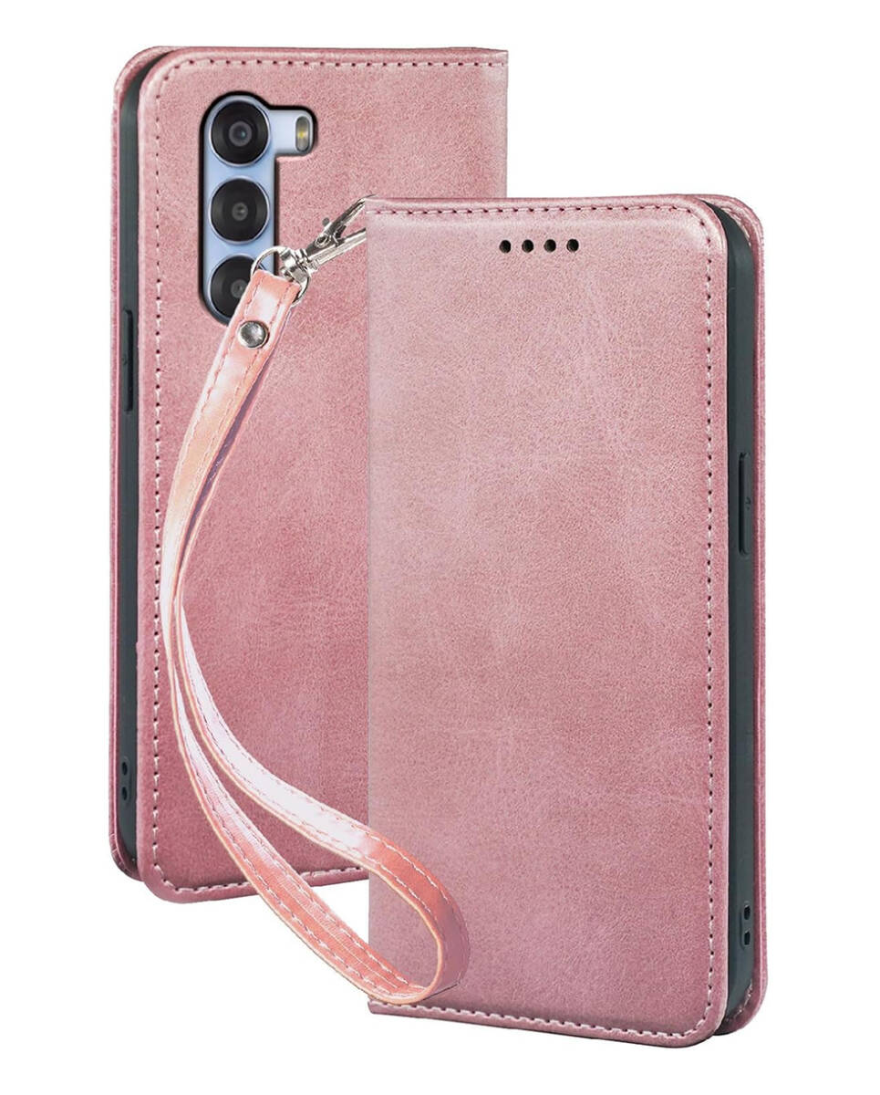 Nubia S 5G ケース 手帳型 職人仕様 スタンド機能付き 360度保護 カード収納 PUレザー 多機能 ベルトループ付 ライトローズゴールド ay13拍卖