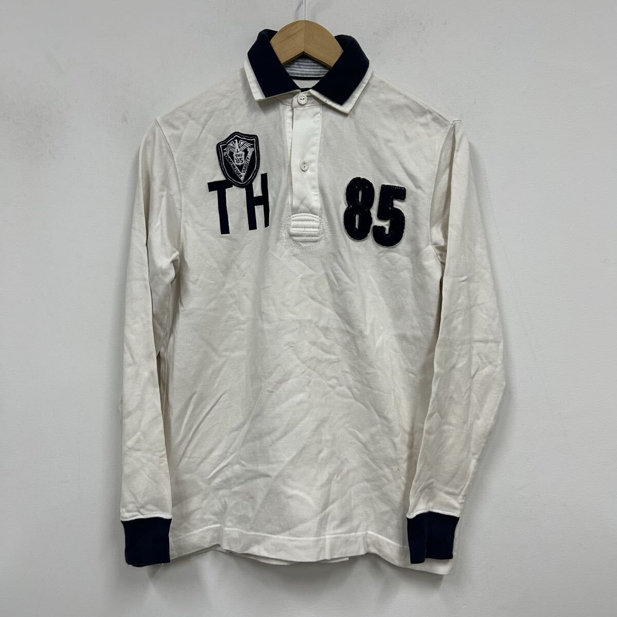 TOMMY HILFIGER トミーヒルフィガー 長袖ポロシャツ 白系 メンズ サイズS トップス ポロシャツ a1168拍卖