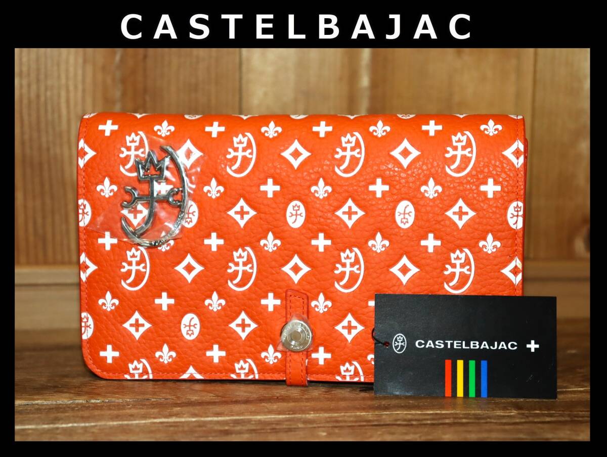 送料無料 即決【未使用】 CASTELBAJAC ★ Gallo 牛革 クラッチバッグ スマートセル ★ カステルバジャック 税定価2万6400円 042211 財布 併拍卖