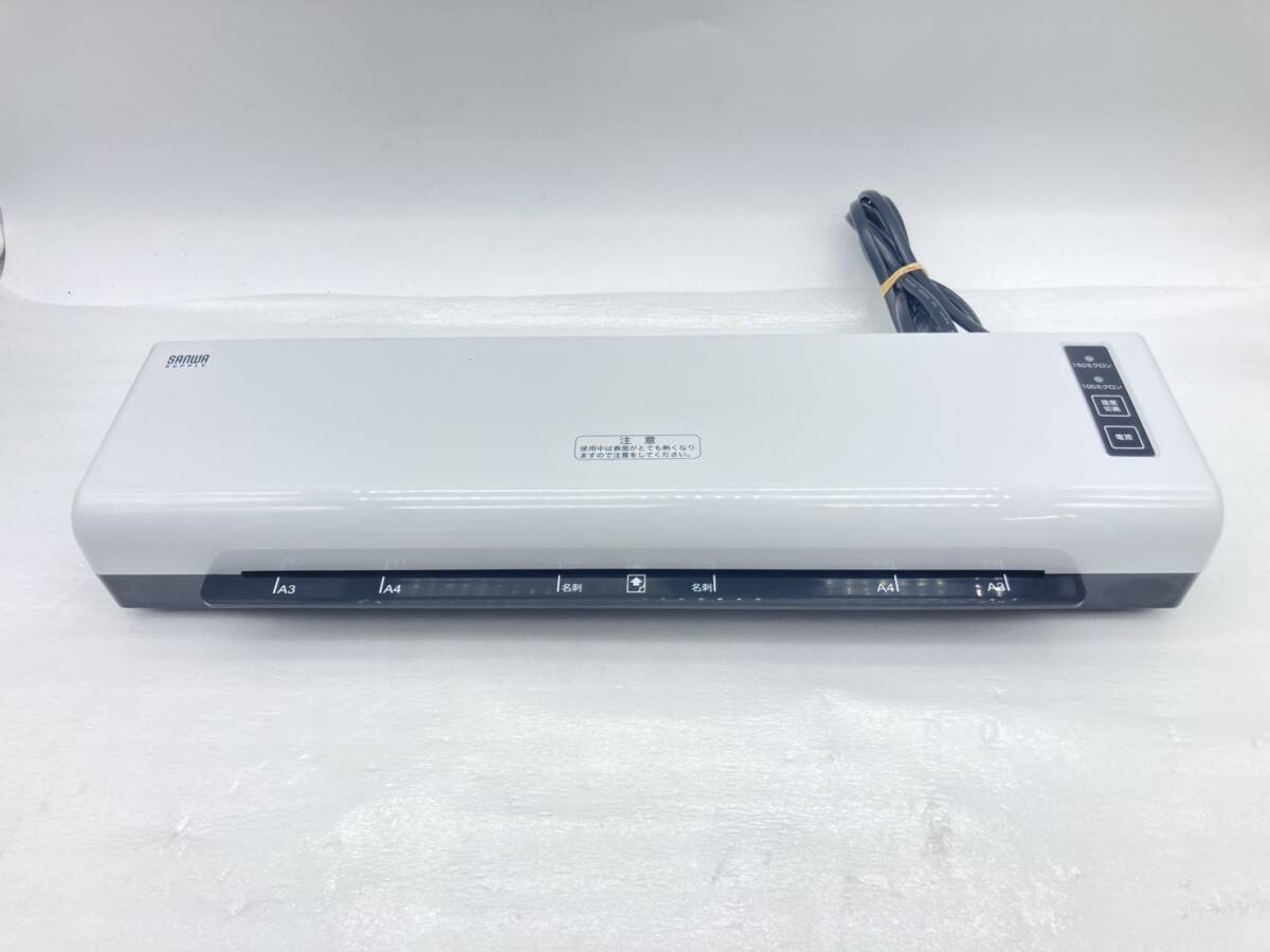 【動作確認済】サンワサプライ SANWA SUPPLY A3ラミネーター 400-LM005 2本ローラー 急速ウォームアップ拍卖