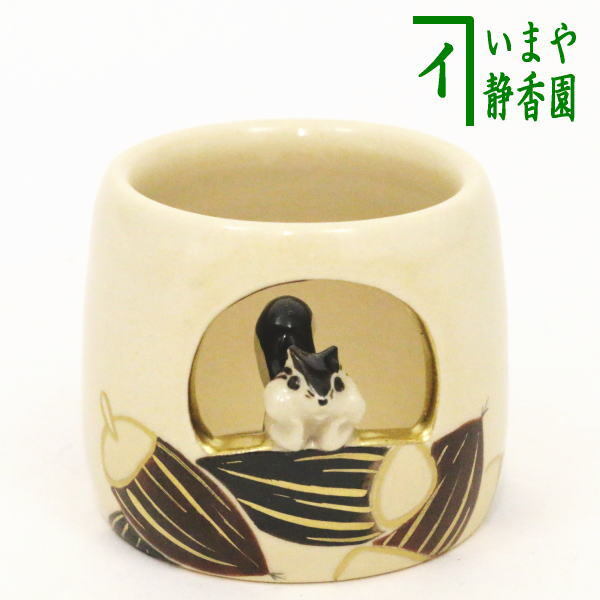 茶道具 蓋置 栗鼠透かし 団栗に栗鼠 今岡三四郎作 団栗 どんぐり ドングリ りす リス 栗鼠透し 重陽の節句 茶道拍卖