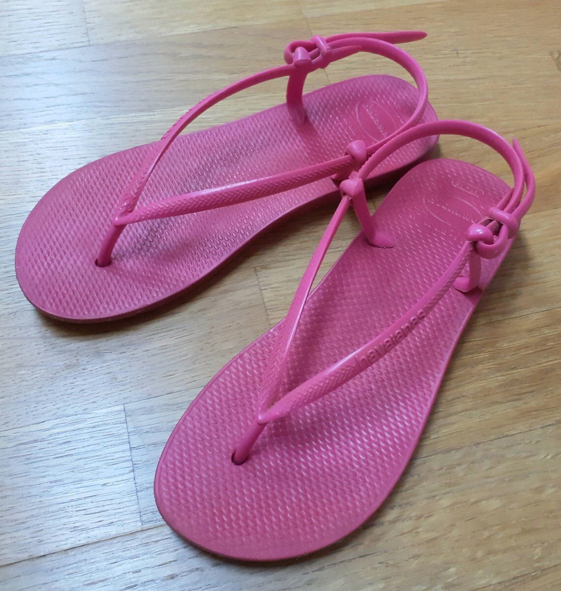 中古品 ビーチサンダル havaianas ハワイアナス ピンク 37―38 送料無料拍卖