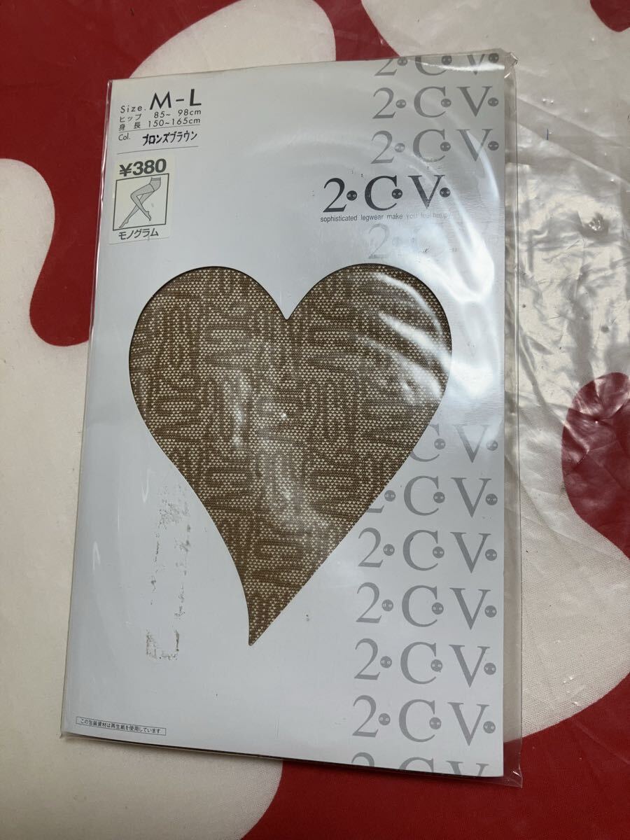レヴアル 2cv モノグラム ブロンズブラウン パンティストッキング デザイン 柄 パンスト panty stocking 編み M-L 模様 拍卖