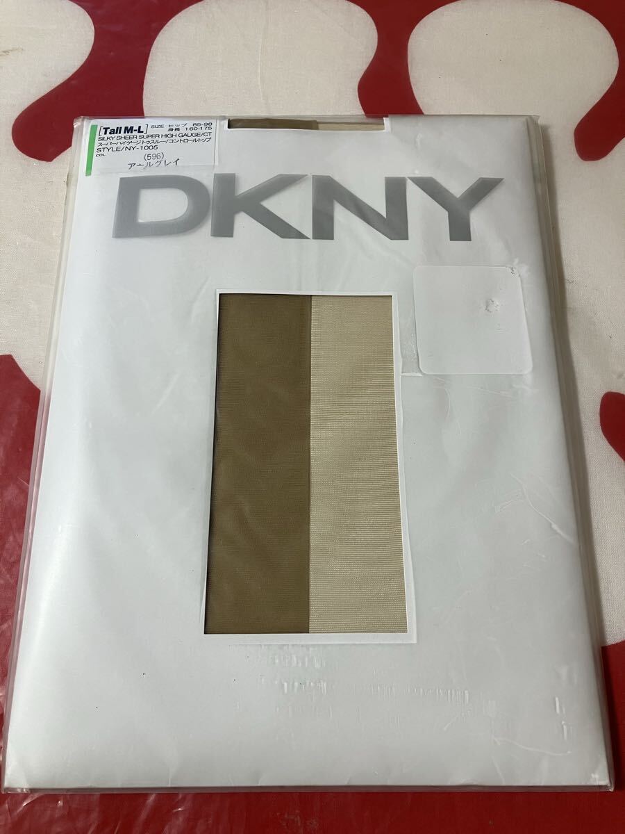 DKNY スーパーハイゲージトウスルー コントロールトップ tall M-L アールグレイ パンティストッキング パンスト panty stocking 拍卖