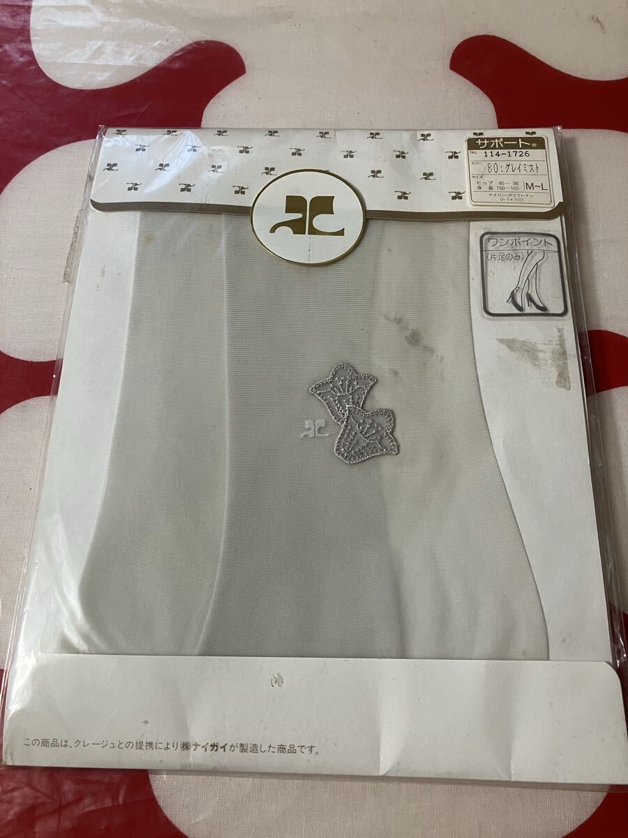 courreges paris サポート パンティストッキング ワンポイント グレイミスト クレージュ パンスト panty stocking ナイガイ 拍卖