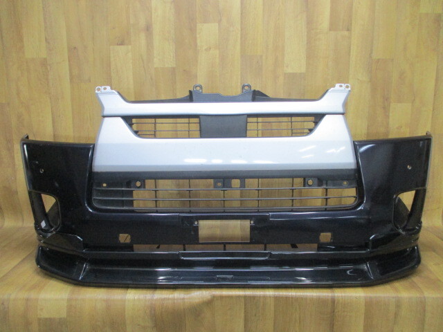 F1/ GDH200/KDH200/TRH200/200系ハイエース4型/5型/6型 標準 純正フロントバンパー 社外スポイラー付52119-26650/MX-400拍卖