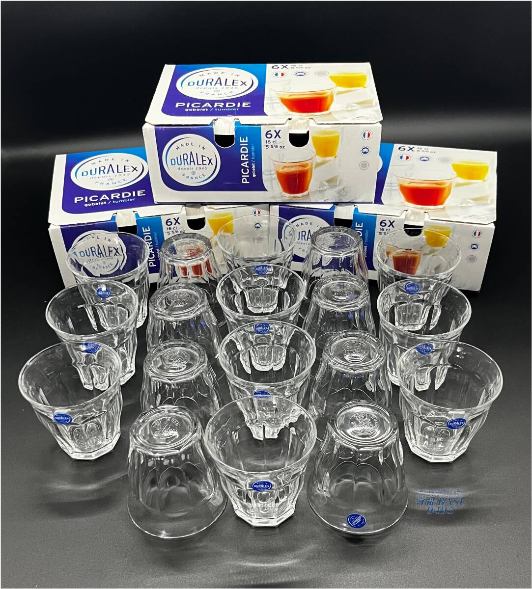 Duralex Picardie デュラレックス ピカルディ 160cc 18個セット 全面強化ガラス 耐熱ガラス拍卖