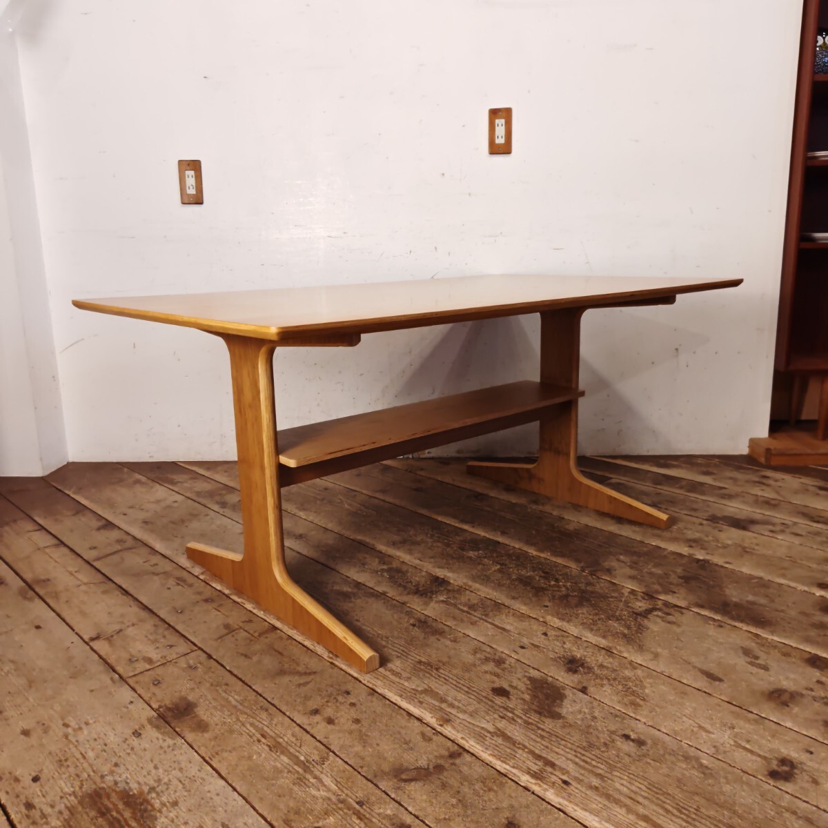 無印良品 MUJI リビングでもダイニングでもつかえるテーブル4 オーク材 W130cm/ナチュラル ダイニングテーブル 高さ60cm カフェインテリア 拍卖