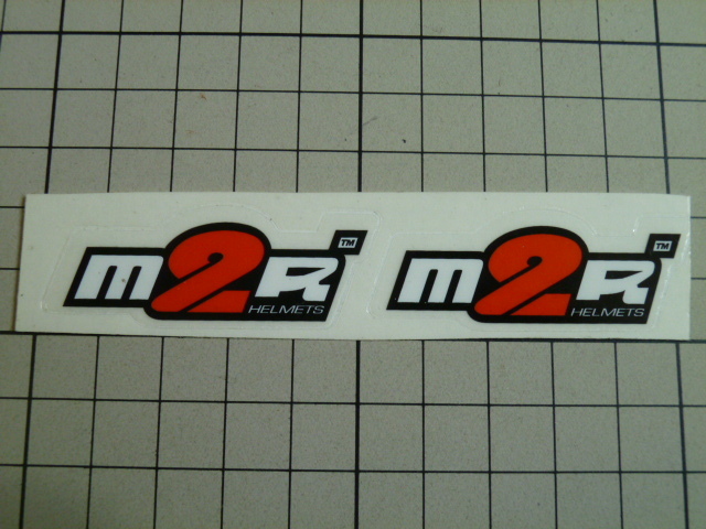 正規品 M2R HELMETS ステッカー 1シート (1枚 約51mm×19mm) ヘルメット 拍卖