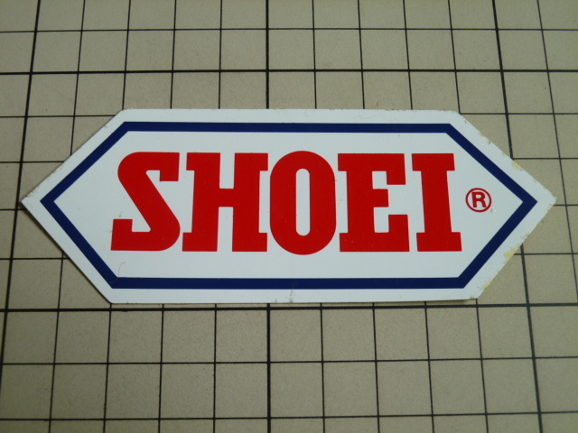 【最後の1枚】 純正品 旧ロゴ SHOEI ステッカー 当時物 です(紺色/107mm×40mm) 70年代 80年代 70s 80s ビンテージ ショウエイ ヘルメット拍卖
