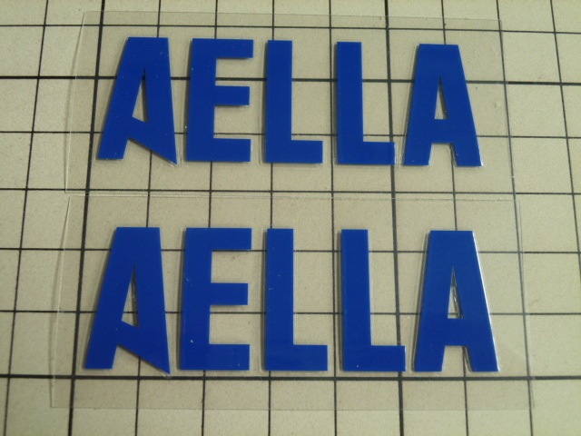正規品 AELLA ステッカー 2枚 (転写/63mm×23mm) アエラ拍卖