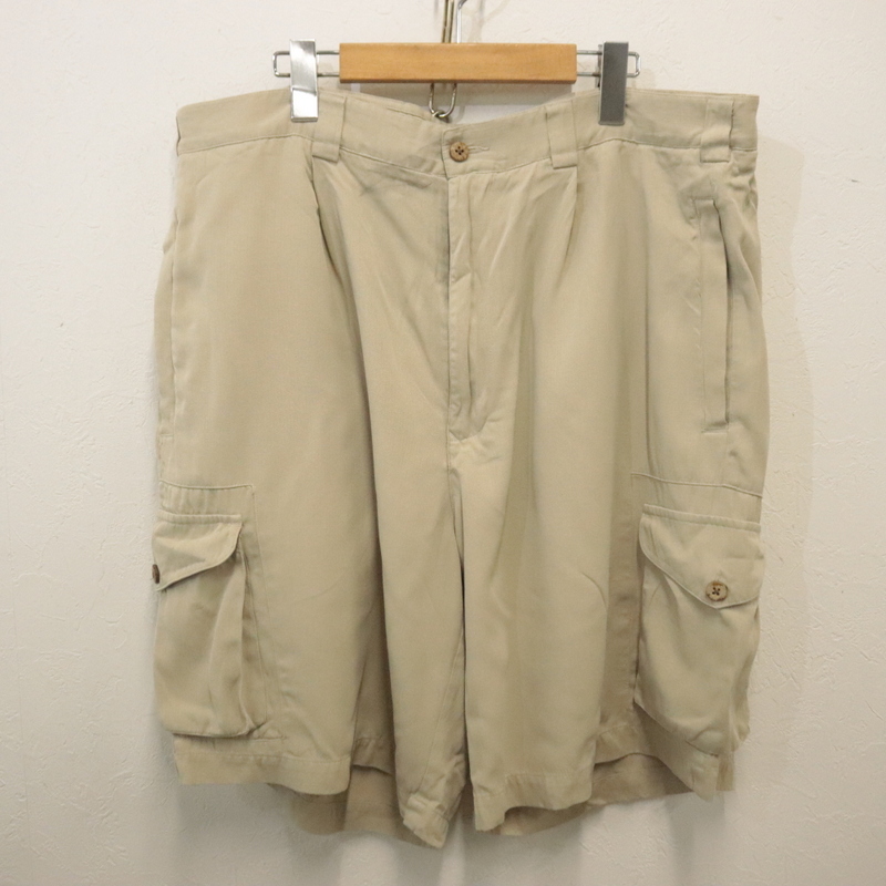 T76 2000年代製 ParadiseCollection カーゴ ハーフパンツ■00s 表記38インチ ベージュ アメカジ シルク ショーツ 古着卸 古着 90s 80s拍卖
