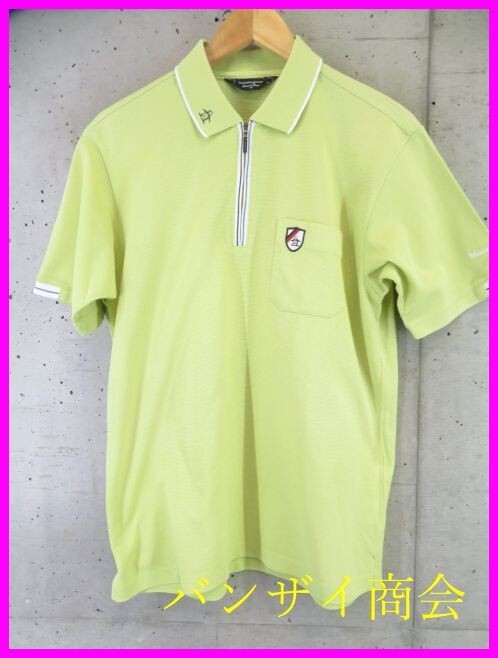 【送料300円可】001c154◆良品です◆吸汗速乾◆MUNSINGWEAR マンシング ハーフジップ 半袖ゴルフポロシャツ M/ジャケット/ベスト/パンツ拍卖