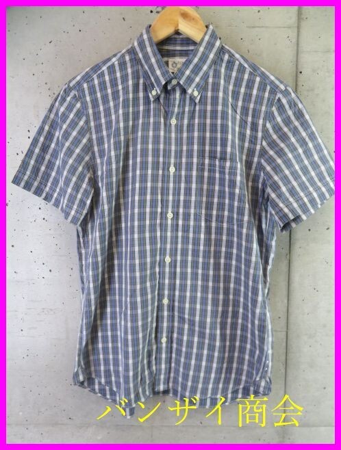 【送料300円可】1180b5◆良品です◆J.CREW ジェイクルー ボタンダウン 半袖マドラスチェックシャツ S/ジャケット/コート/パンツ/ブルゾン拍卖
