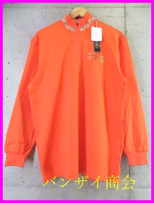 8180b6◆新品◆日本製◆GREENCLUBS グリーンクラブ ハーフジップ 長袖ポロシャツ M/カステルバジャック/ジャケット/ニットセーター/パンツ拍卖