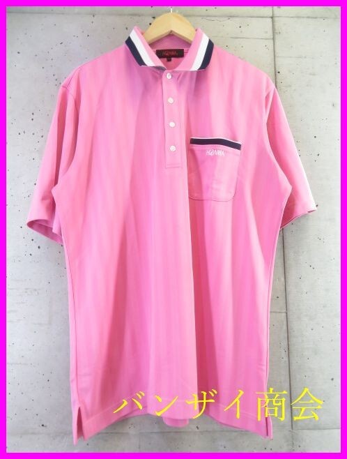 【送料300円可】9280b2◆美品です◆日本製◆吸汗速乾◆HONMA GOLF 本間ゴルフ 半袖ドライポロシャツ LL/ジャケット/パンツ/ニットセーター拍卖