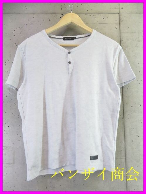 【送料300円可】0380b13◆良品です◆BLACK LABEL CRESTBRIDGE ブラックレーベル クレストブリッジ 半袖ヘンリーネックTシャツ M/ジャケット拍卖