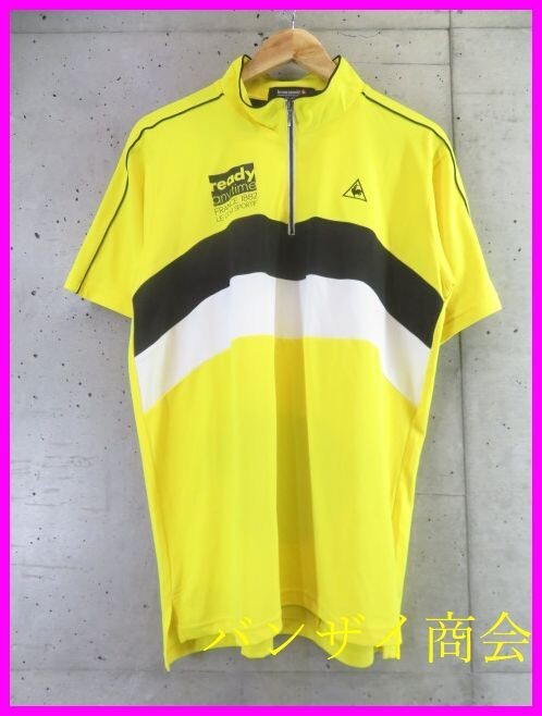 【送料300円可】0380b9◆美品です◆吸汗速乾◆ルコックゴルフ ハーフジップ 半袖ドライポロシャツ L/ジャケット/ベスト/パンツ/ニット拍卖