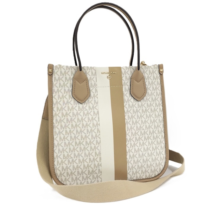 MICHAEL KORS 2WAYショルダーバッグ MKシグネチャー PVC ホワイト拍卖