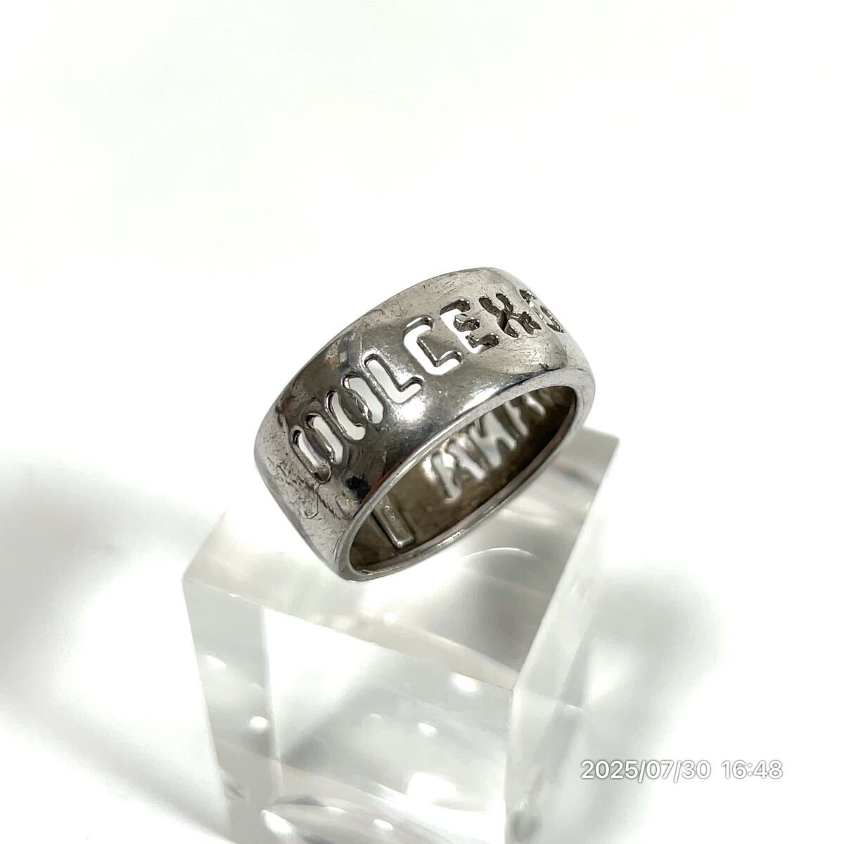 SILVER925 SV925 D&G ドルガバ ドルチェ&ガッバーナ ブランドロゴ リング 指輪 アクセサリー 装飾品 ファション 小物拍卖