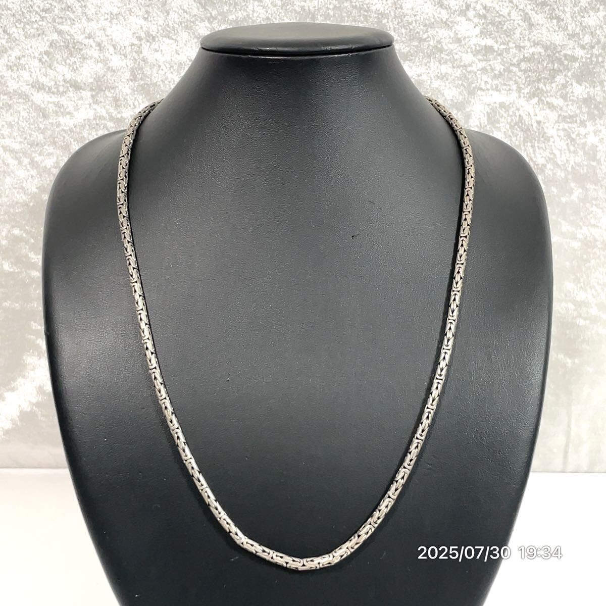 SILVER925 SV925 ビザンチン 編み込み チェーン デザイン ネックレス アクセサリー 装飾品 ファション 小物拍卖