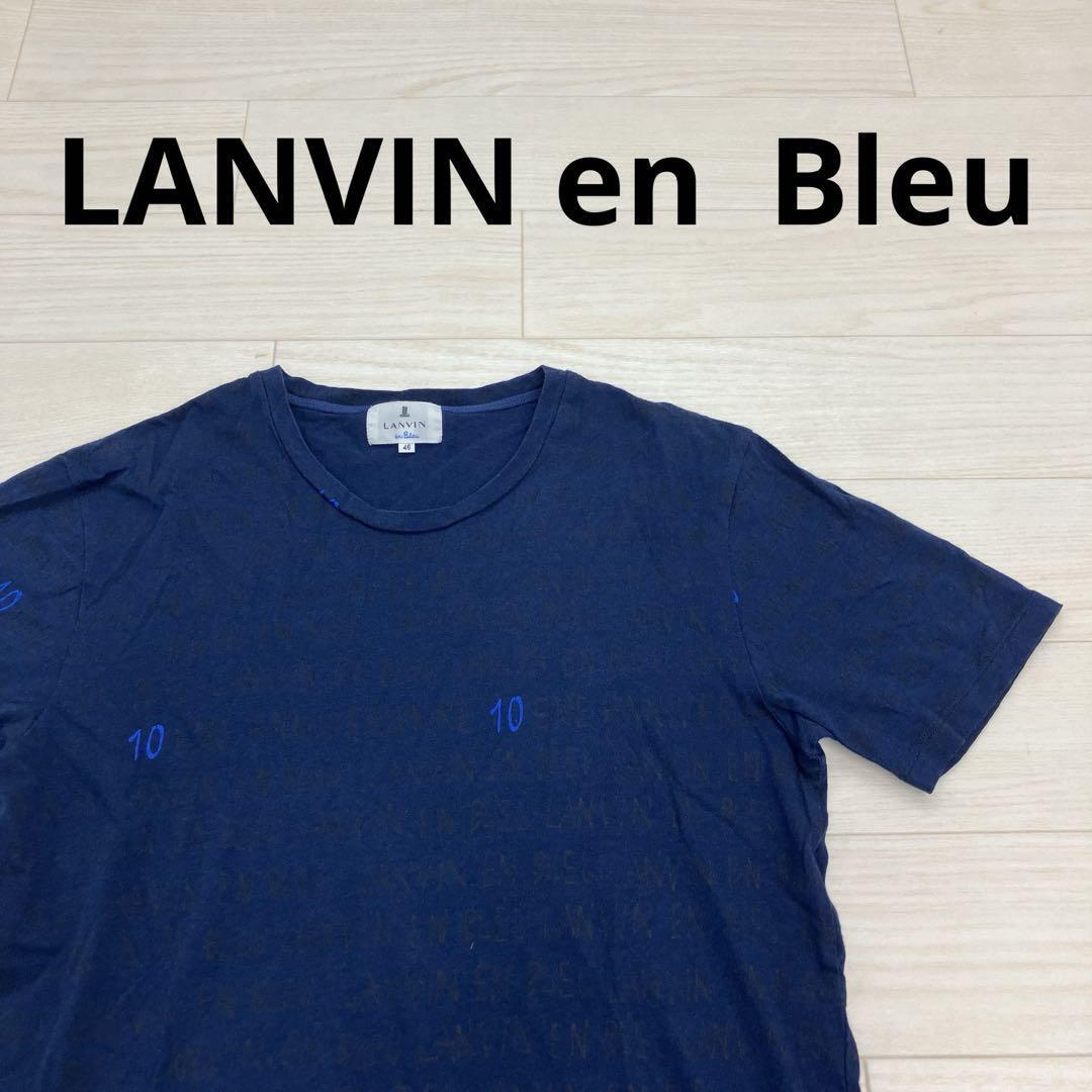 LANVIN en Bleu ランバンオンブルー 文字柄 Tシャツ W26092拍卖