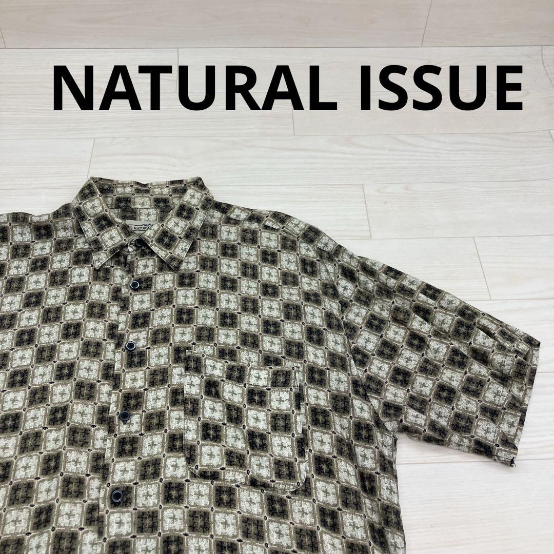 NATURAL ISSUE ナチュラルイシュー レーヨン半袖チェックシャツ 90's W26113F拍卖