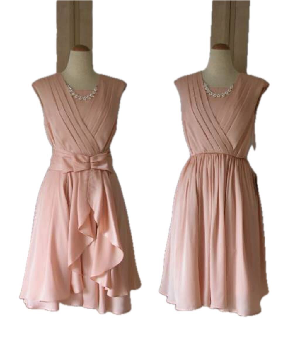 結婚式・お呼ばれ*発表会/size38*9号◆高品質*ネックレス付*2Way*ふんわりドレス拍卖