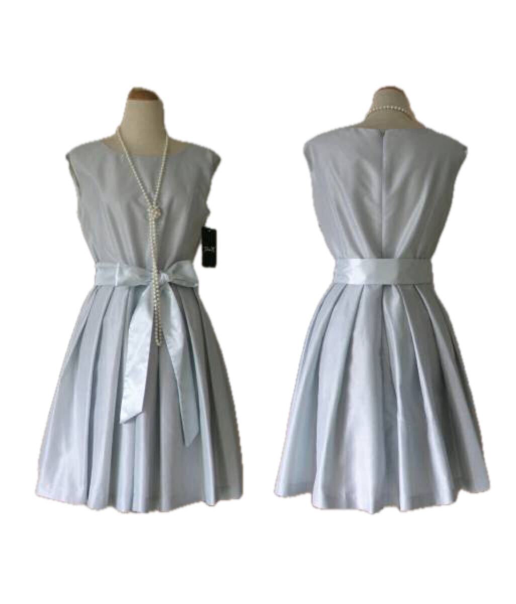 結婚式・お呼ばれ◆シャンタン*シンプルで美しいドレス*Lサイズ*値下げ拍卖