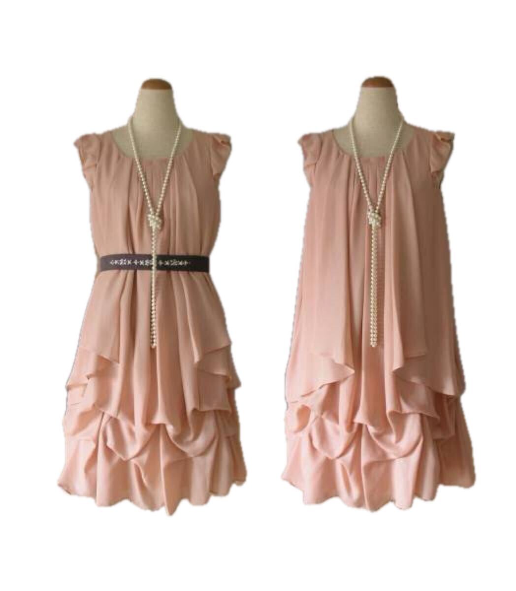 結婚式・お呼ばれ◆ビジューベルト*フェミニンドレス*size2/9号*オンワード樫山拍卖