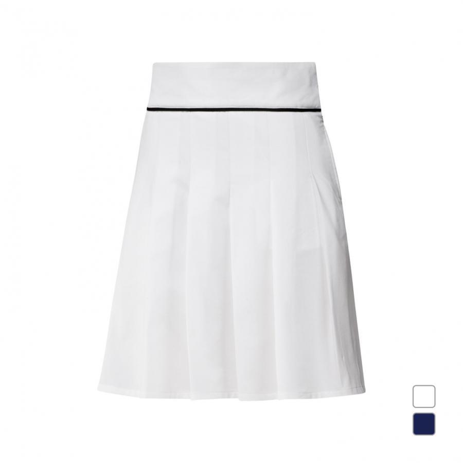 ★アディダス★新品 4wayストレッチ プリーツロングスカート レディースXL ホワイト インナー付拍卖