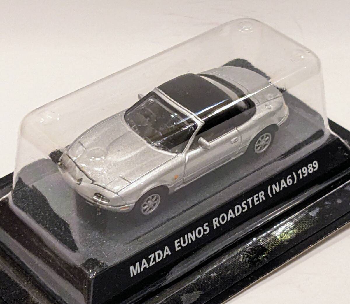 コナミ Car of the 80's EDITION BLUE マツダ ユーノス・ロードスター(NA6)1989 銀 1/64 ブリスター未開封 箱付き拍卖